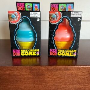 Needoh Nice Cream Cone Bundle - Blue & Orange